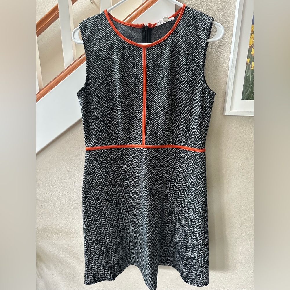 THML Monochrome Top with Vibrant Orange Accents in Medium
